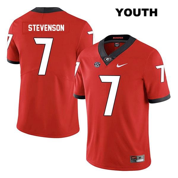 Georgia Bulldogs Youth Tyrique Stevenson #7 NCAA Legend Authentic Red Nike Stitched College Football Jersey RNX2156KB